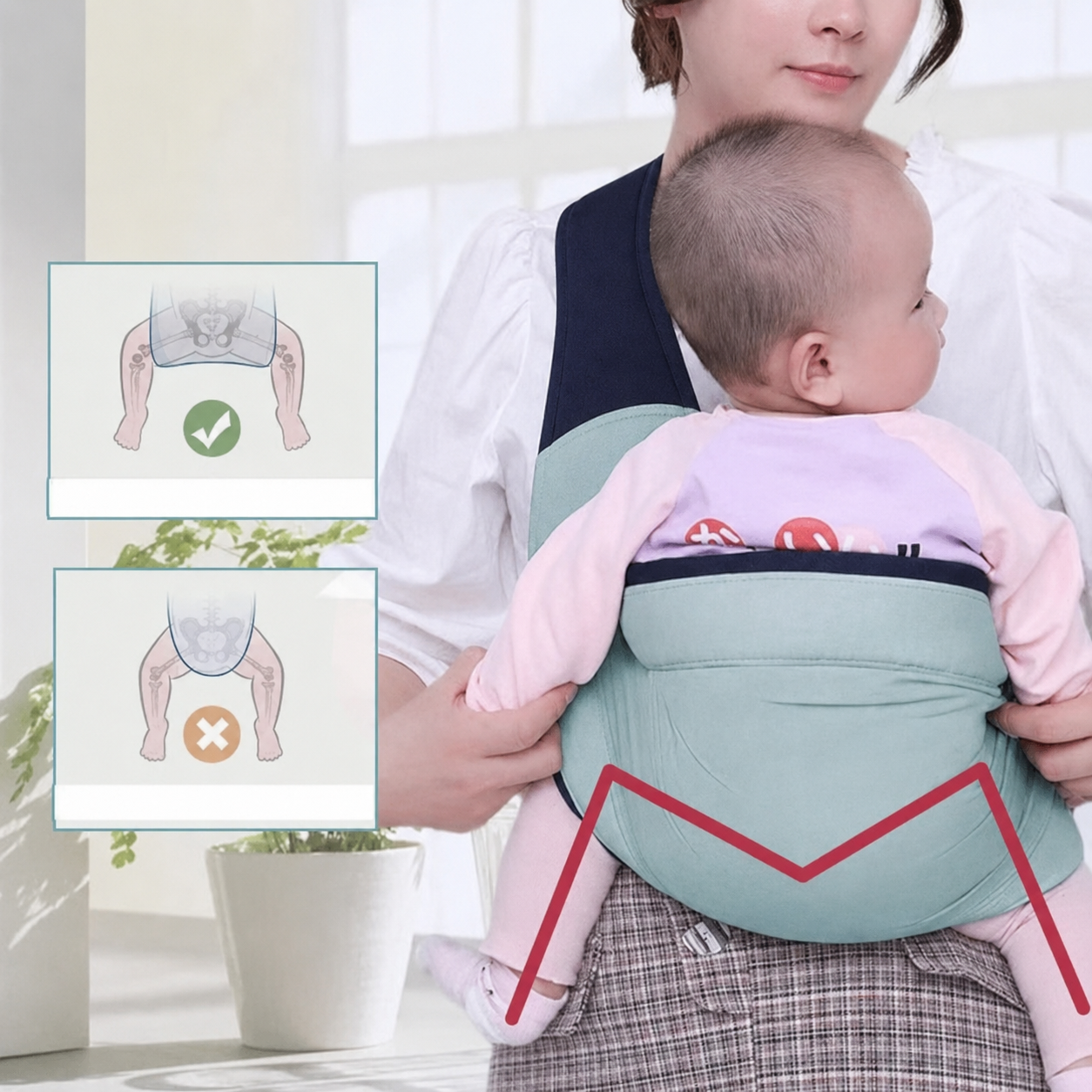 👶 4-in-1 Breathable Baby Carrier – 0-36 Months, Front/Back/Facing In/Out – Hands-Free - image 7