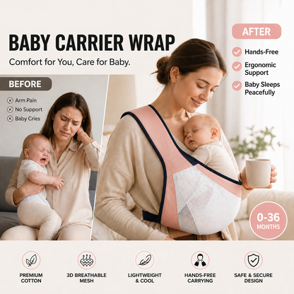 👶 4-in-1 Breathable Baby Carrier – 0-36 Months, Front/Back/Facing In/Out – Hands-Free - image 3
