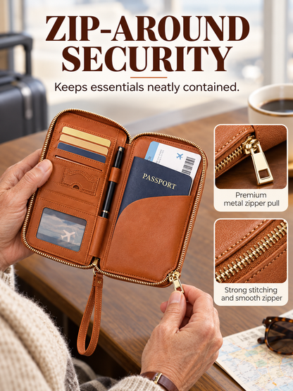 ✈️ Travel Deal – Zipper Passport Organizer 💼 RFID-Blocking Travel Holder for Cards, IDs & Essentials 🔒 - image 4