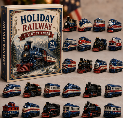Holiday Railway Advent Calendar 2026 - 24-Day Festive Countdown, Acrylic Charms Blind Box