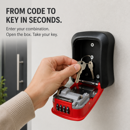 🔐🏠 Never Get Locked Out Again! 🔑 | 4-Digit Wall-Mounted Key Lock Box 🛡️✨ - image 5