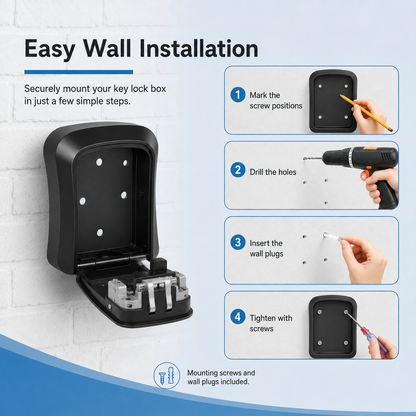 🔐🏠 Never Get Locked Out Again! 🔑 | 4-Digit Wall-Mounted Key Lock Box 🛡️✨ - image 10