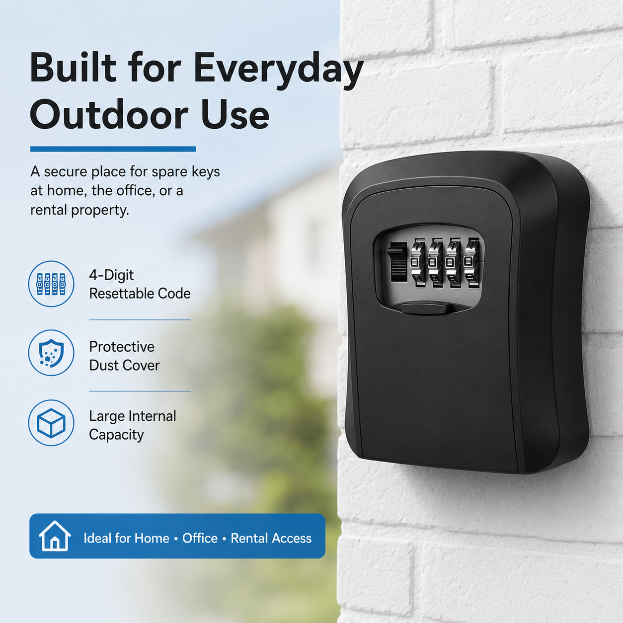 🔐🏠 Never Get Locked Out Again! 🔑 | 4-Digit Wall-Mounted Key Lock Box 🛡️✨ - image 7