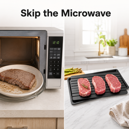 🥩 Rapid Defrosting Tray for Frozen Meat, Quick Thawing Board for Steaks and Fish - image 2
