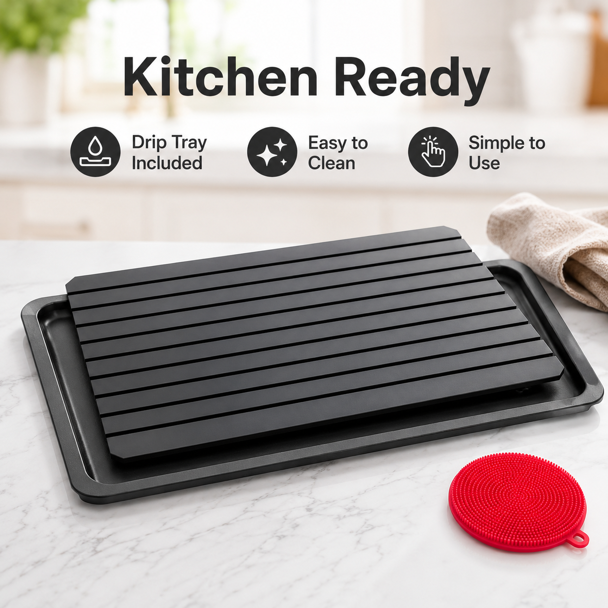 🥩 Rapid Defrosting Tray for Frozen Meat, Quick Thawing Board for Steaks and Fish - image 5