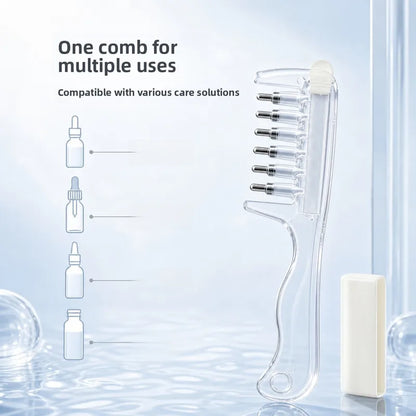 💧Refillable Scalp Oil Applicator Comb with 6 Metal Massage Tips – Even Root Serum Distribution & Scalp Stimulation for Hair Care - image 7