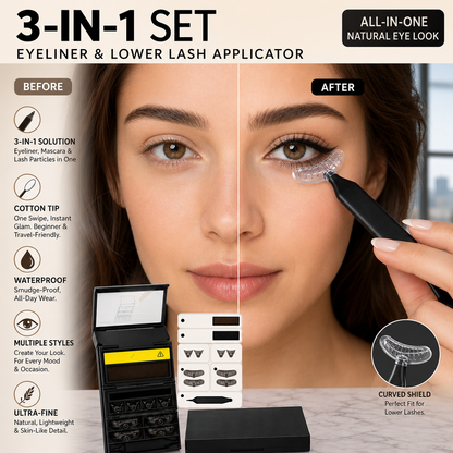 🥳2026 HOT SALE🥳💋50K+ SOLD!🔥 50% OFF!3-in-1 Kit: Eyeliner and Lower Lash Stamp - image 2