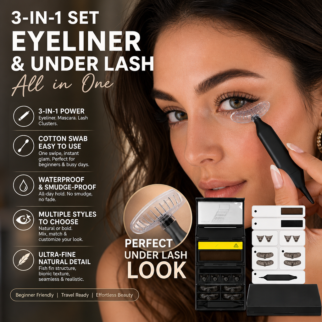 🥳2026 HOT SALE🥳💋50K+ SOLD!🔥 50% OFF!3-in-1 Kit: Eyeliner and Lower Lash Stamp - image 3