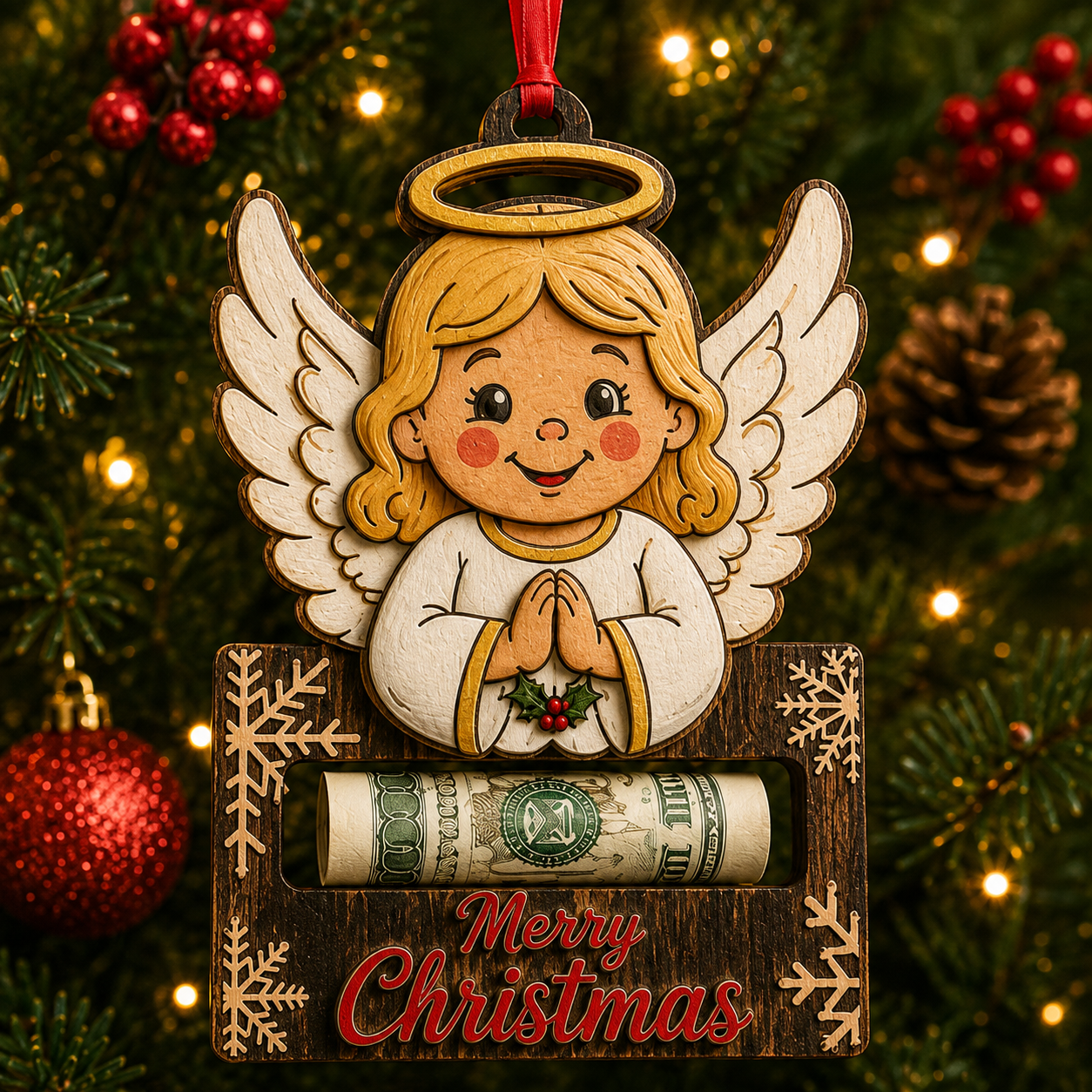 🔥Last 80 pcs✨⏰Last day 50% off🔥 Christmas Cash Gift Ornament