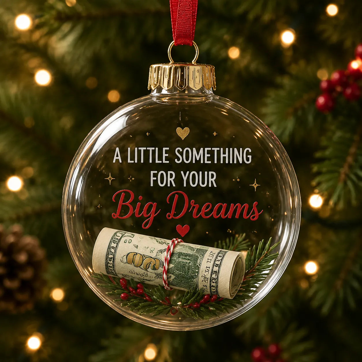 🔥Last 50 pcs✨Fillable Christmas Ornament Keepsake Gift