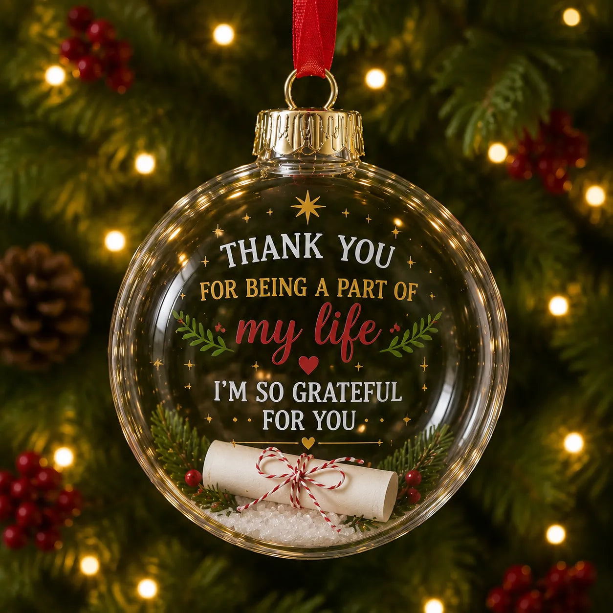 🔥Last 50 pcs✨Fillable Christmas Ornament Keepsake Gift