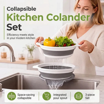 Colanders 3-Pack Sturdy Kitchen Strainer Set🥗 - image 2