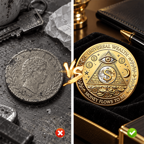 💰3D Wealth Coin – Gold-Tone Prosperity Symbol with Double-Sided Relief - image 3