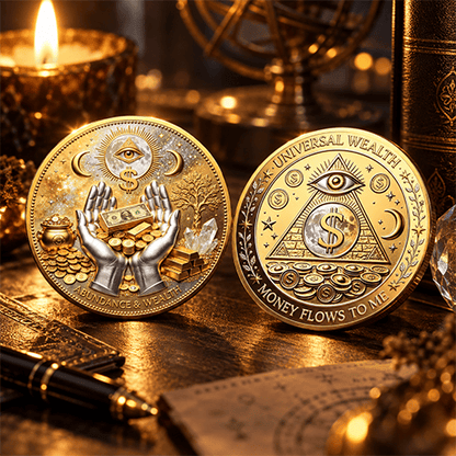 💰3D Wealth Coin – Gold-Tone Prosperity Symbol with Double-Sided Relief - image 1