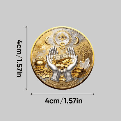 💰3D Wealth Coin – Gold-Tone Prosperity Symbol with Double-Sided Relief - image 5