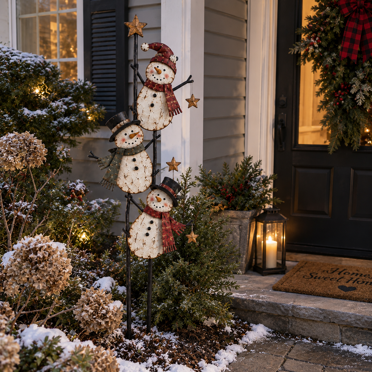 ⛄ Christmas Snowman Yard Stake – Whimsical Holiday Outdoor Decoration - image 5