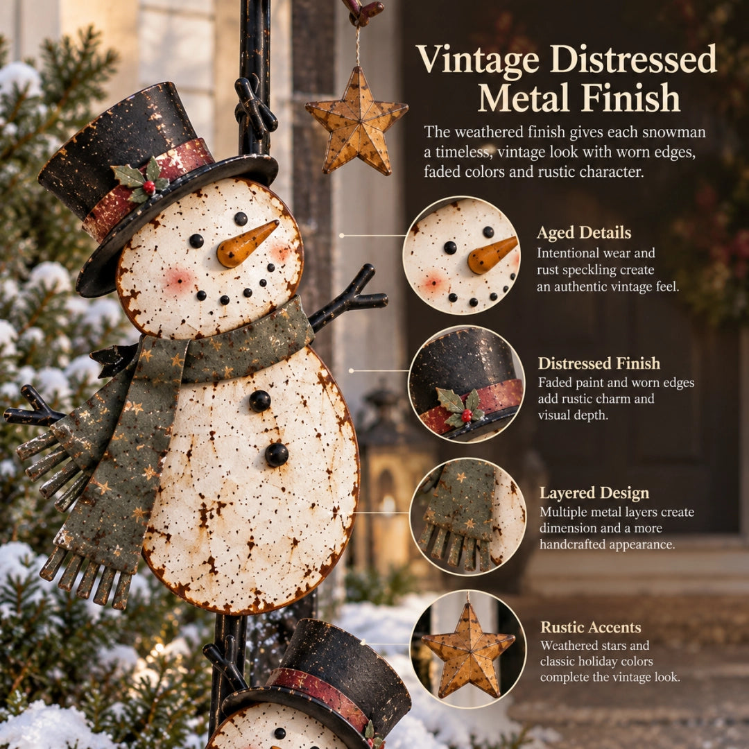 ⛄ Christmas Snowman Yard Stake – Whimsical Holiday Outdoor Decoration - image 1