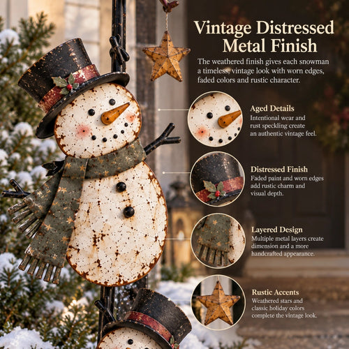⛄ Christmas Snowman Yard Stake – Whimsical Holiday Outdoor Decoration - image 1