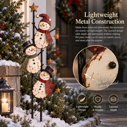 ⛄ Christmas Snowman Yard Stake – Whimsical Holiday Outdoor Decoration - image 3