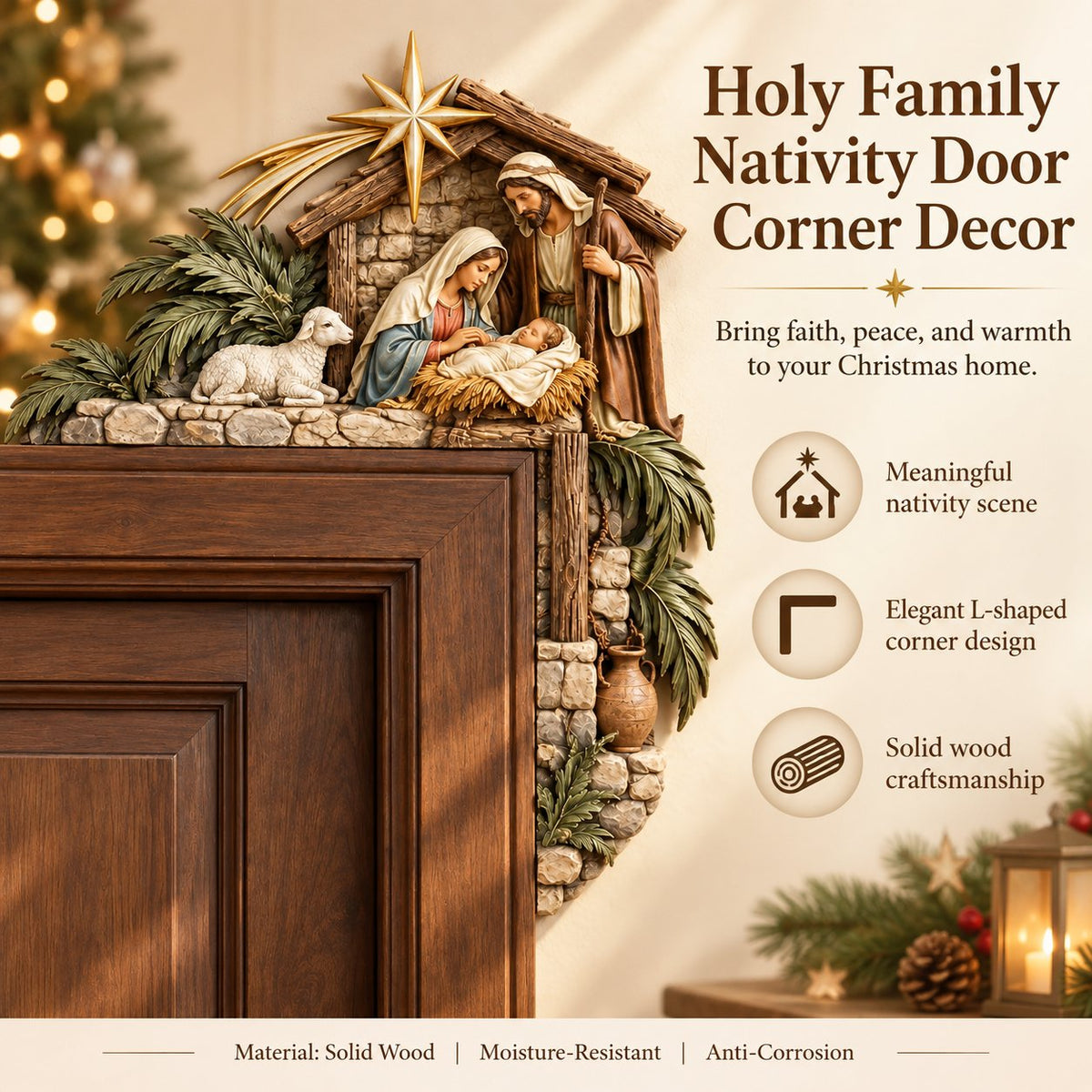 Christmas Nativity Door Frame Corner Decor - image 1