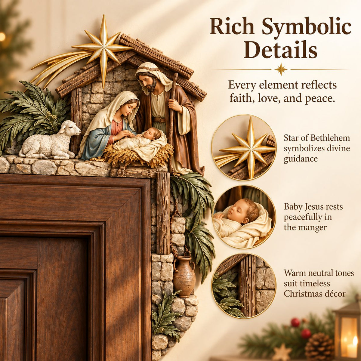 Christmas Nativity Door Frame Corner Decor - image 5
