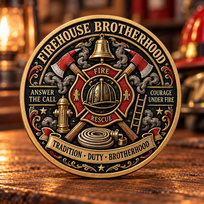 🔥 Smoke Eater Old School Firefighter Challenge Coin - image 3