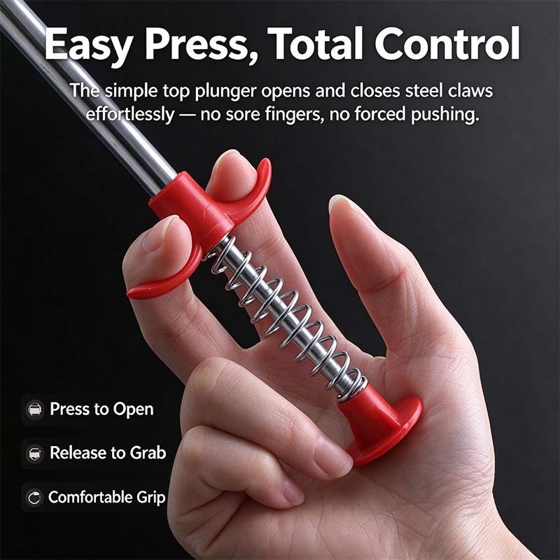 Drain Snake, Drain Clog Remover, 4 Claws Efficient Dredging Steel Wire Drain Hair Cleaner Tool 🪠
