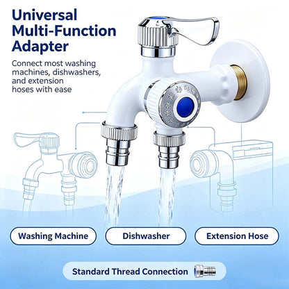 Dual Outlet Washing Machine Plastic Faucet, 1 In 2 Out Water Plastic Tap🚰 - image 6
