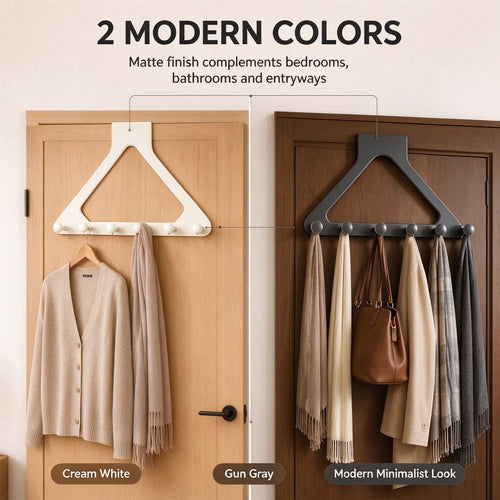 2 Pcs Over-the-Door Triangle Hanging Organizer - No-Drill Slide Installation🚪
