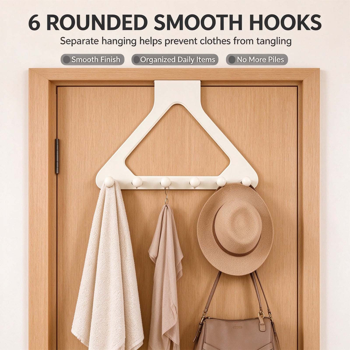 2 Pcs Over-the-Door Triangle Hanging Organizer - No-Drill Slide Installation🚪