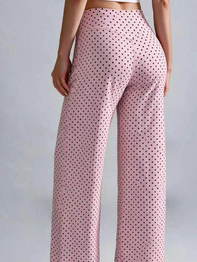 Women’s Light Simple Leopard-Print Wide-Leg Pants ✨