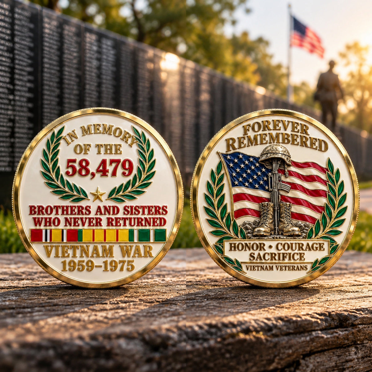 Forever Remembered — Vietnam War Memorial Commemorative Medallion