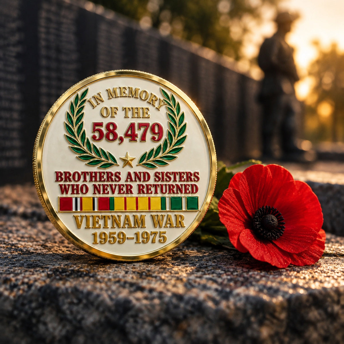 Forever Remembered — Vietnam War Memorial Commemorative Medallion