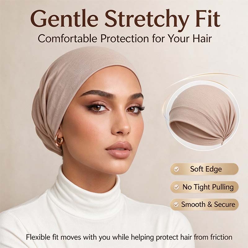 3-Pack Women's Solid Jersey Hijab Flat Top Cap, Lightweight Breathable Muslim Inner Headscarf 🧕✨