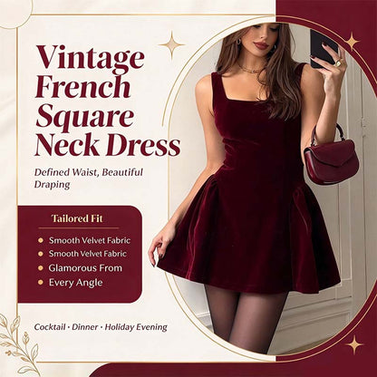 French Elegance Women's Short Fit Elegant Chic Dress, Elegant Dresses💃