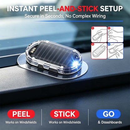 2PCS Solar Powered Fake Car Alarm Light, Auto Light Sensor LED Simulated Security Warning Light🚨 - image 3