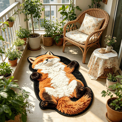 Chubby Tabby Cat Shaped Rug 🐱🤎
