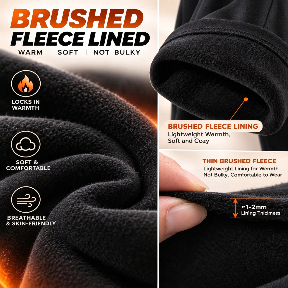 Women's Fleece Lined Wide Leg Pants, High Waisted Soft Thermal Straight Leg Lounge Pants 🧶
