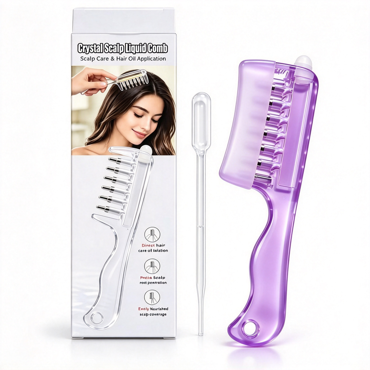 Scalp Oil Applicator Comb, Refillable Hair Treatment Bottle with Massage Comb 🪮