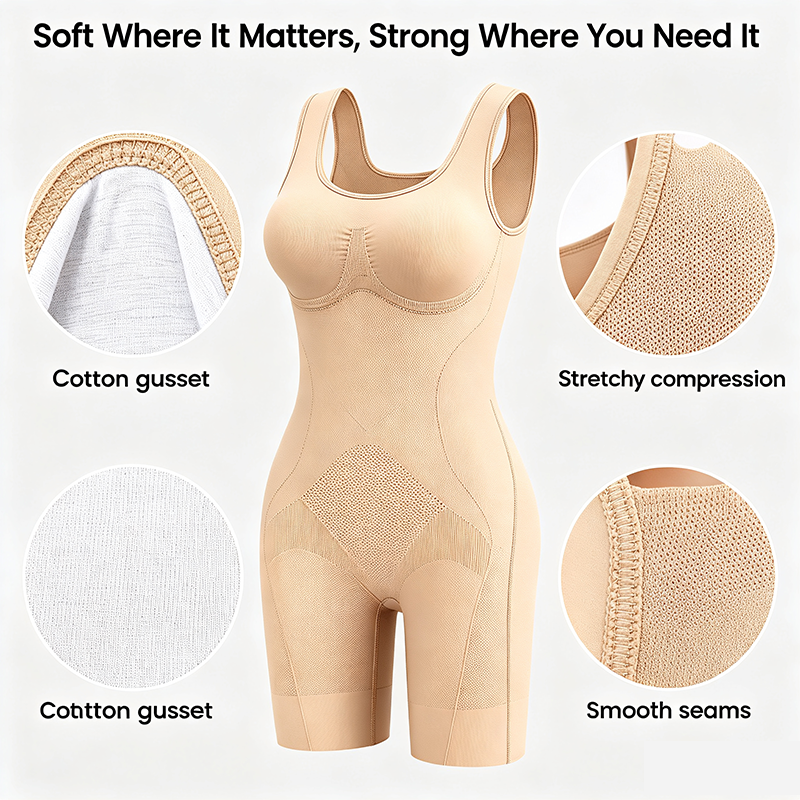 Tummy Control Butt Lifter Faja Bodysuit, Back Support Scrunch Back Open Design🧘 - image 2