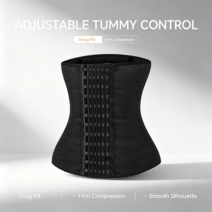 Women's Solid Color Hook & Eye Closure Waist Trainer, Adjustable Tummy Control Shaper ✨ - image 1