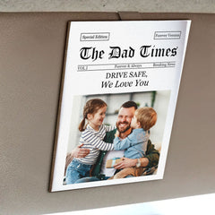 Father's Day Gifts, The Dad Times Drive Safe, Daddy We Love You - Personalized Car Visor Clip