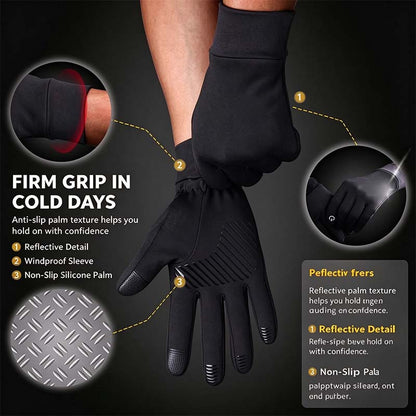Winter Gloves Women Men Gloves Liners Thermal Warm Touch Screen 🧤