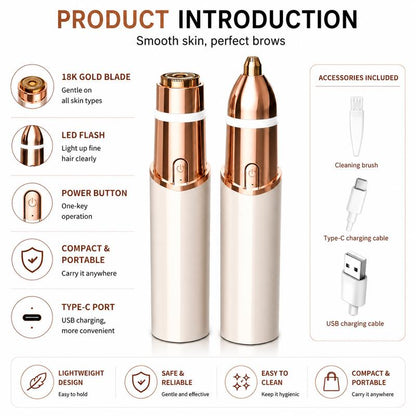 🔥2-in-1 Women's Eyebrow and Facial Hair Removal Device - image 7
