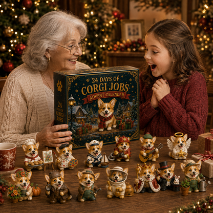 24 Days of Corgi Jobs Advent Calendar 2026 – 24 Unique Collectible Corgi Miniatures, Christmas Countdown Calendar for Dog Lovers
