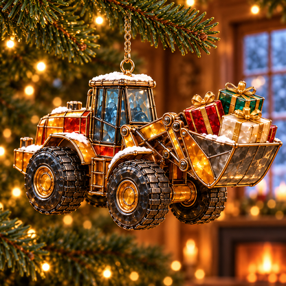 Christmas Construction Crew Ornaments – 6-Piece Heavy Equipment Holiday Gift Set