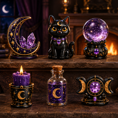 Crystal Witch Advent Calendar 2026 – 24 Days of Magical Crystal Miniatures, Mystical Witchy Collectibles & Enchanting Gifts for Fantasy Lovers, Acrylic Charms Blind Box