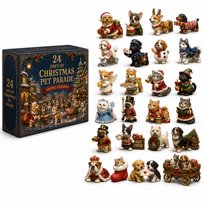 24 Days of Christmas Pet Parade Advent Calendar – 24 Unique Holiday Pet Miniatures