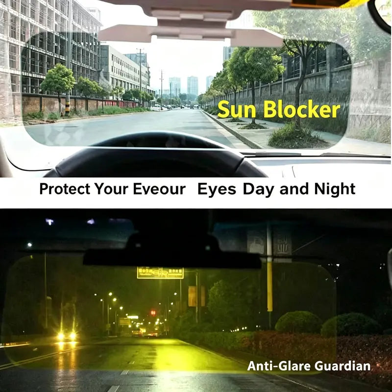 Adjustable Car Anti-Glare Sun Visor, Dual Color Day Night Driving Shield 🚗