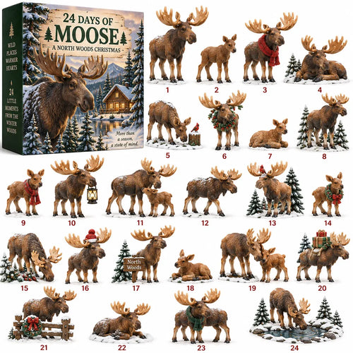 🌲24 Days of Moose – 24-Piece North Woods Christmas Collection